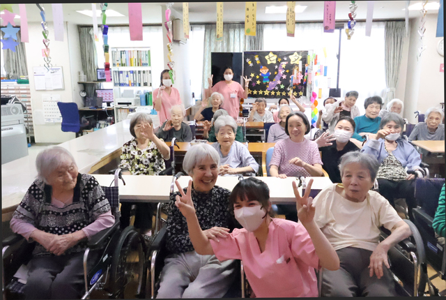 七夕集合写真の様子