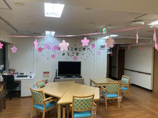 施設に桜が咲きました！